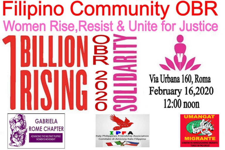 1 Billion Rising Solidarity 2020 Rome, Italy