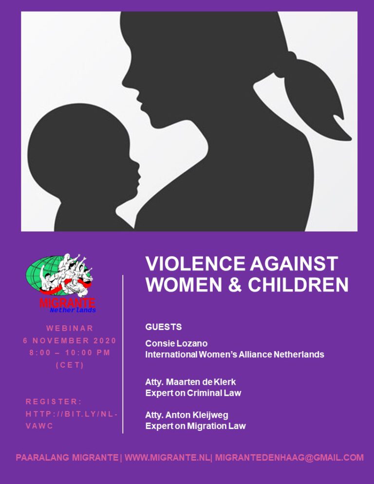 PAARALANG MIGRANTE: Violence Against Women & Children, NL Case
