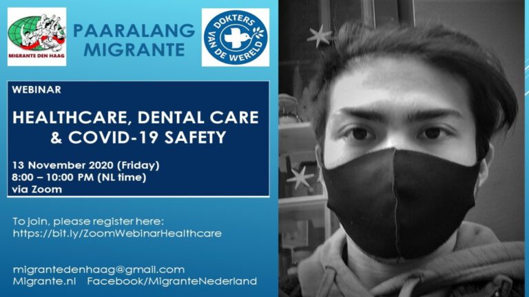 PAARALANG MIGRANTE: Webinar on Healthcare, Dental Care and Covid-19 Safety