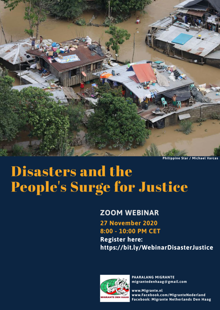 PAARALANG MIGRANTE: Webinar on Disasters and the People’s Surge for Justice